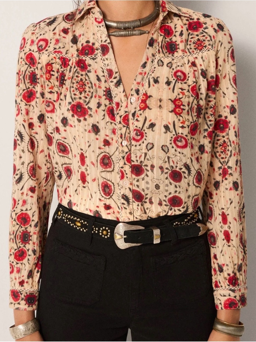 NEW MAISON HOTEL amrit blouse in coquelicot coquillage